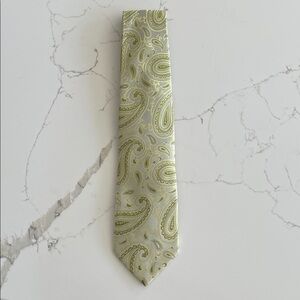 Sophisticated Paisley Men's Tie - Light Green